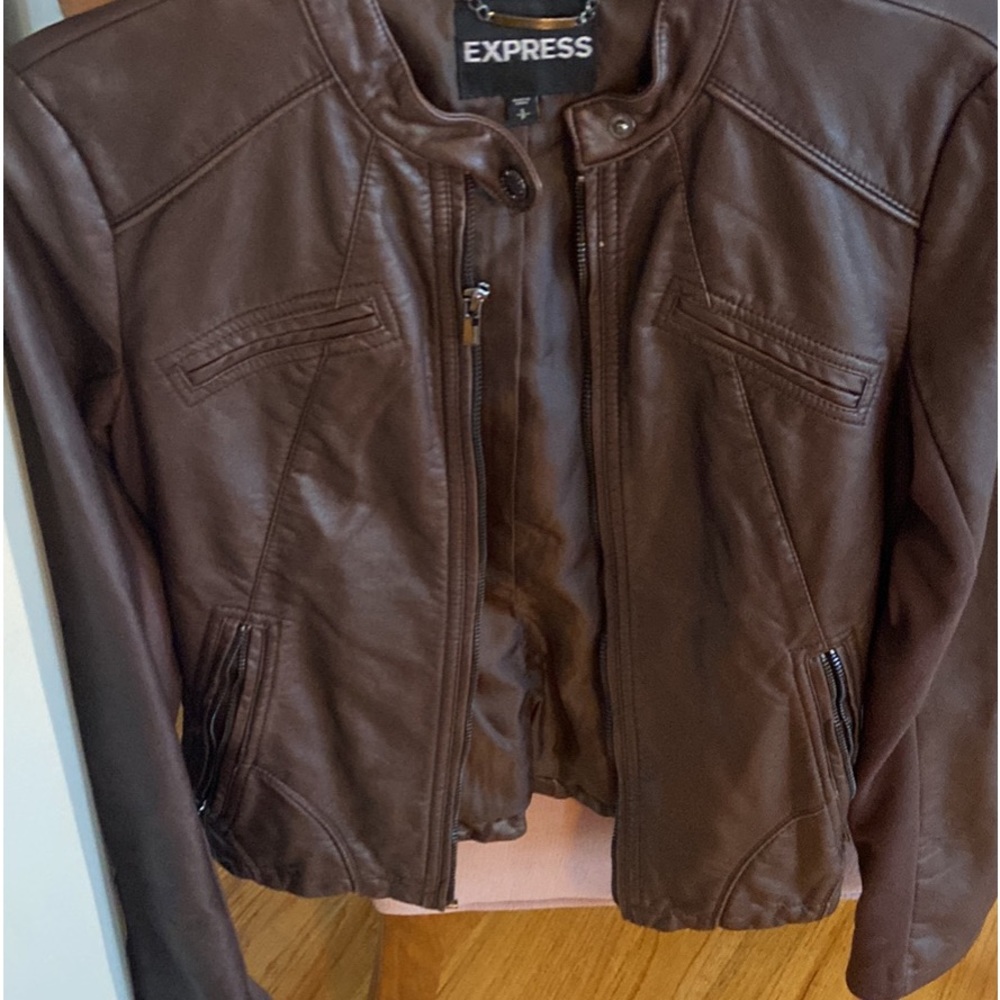 Womens Express Brown plether jacket.. will take best price!!